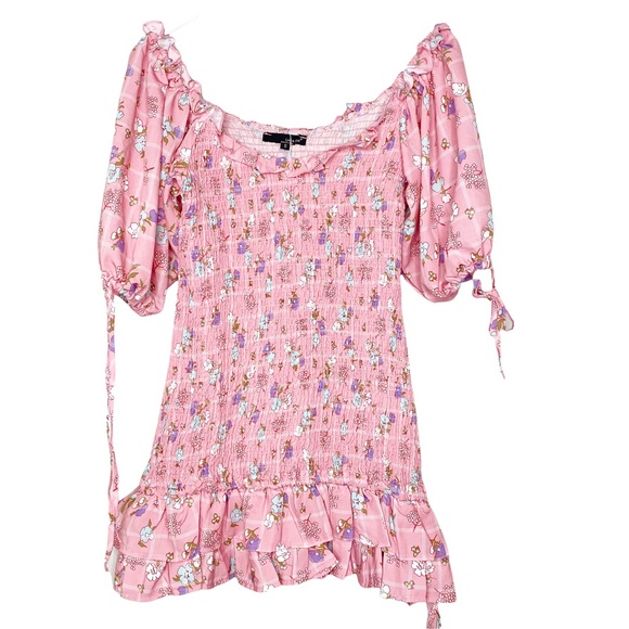 Linjia Shop Drop Waist Dress Poofy Sleeves Women’s Small - Picture 2 of 4